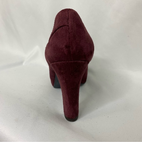 Eileen Fisher Suede Booties Mulberry Purple Cutout Size 7 - Picture 5 of 12